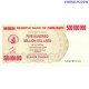 Zimbabwe 500,000,000 Dollars 2008 UNC