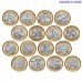 Brazil 1 Real 2014-2016 Bimetallic Olympic coin set (16 coins in album)
