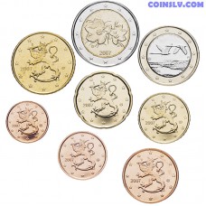 Finland euro set 2007 UNC (8 coins)