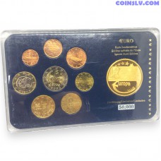 Greece 2002 euro set 1 cent - 2 euro + token (UNC)