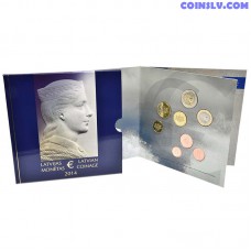 Latvia official euro set 2014 BU (8 coins)