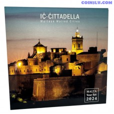 Malta 2024 Official BU Euro coin set (1c-2€ +2€ The Citadel)