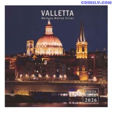 maltas eiro komplekts 2026 bu 9 monetas valletta blisteris