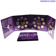 Benelux 2006 BU official euro set (3 x 8 coins + medal)