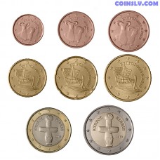 Cyprus 2019 Euro Set 1 Cent - 2 Euro (UNC loose)