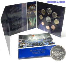 Finland 2007 Official BU euro set "Rahasarja 2007 Eurovision" (8 coins + token)