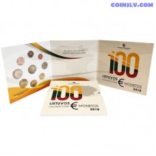 Lithuania official BU euro coin set 2018 (9 coins)