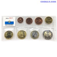 San Marino 2017 euro set 1 cent - 2 euro UNC (8 coins)
