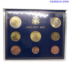 Vatican 2002 official BU euro set (8 coins)