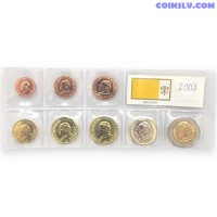 Vatican 2003 Euro Set 1 Cent - 2 Euro (8 Coins UNC)