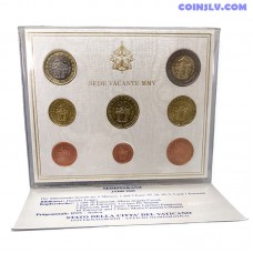 Vatican 2005 official BU euro set "Sede Vacante" (8 coins)