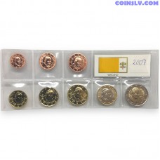 Vatican 2007 Euro Set 1 Cent - 2 Euro (8 Coins UNC)