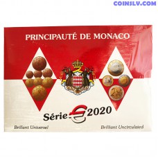 Monaco 2020 official BU euro coin set (8 coins)