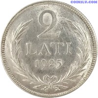 Латвия 2 Лата 1925 (XF-UNC)