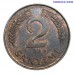 latvija 2 santimi 1939 bronzas moneta aunc