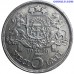 Latvia 5 Lati 1929 Silver Coin VF-XF