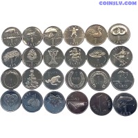 24 monētu komplekts Latvija 1 Lats (2001-2013) XF-UNC