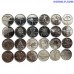 set of 24 coins latvia 1 lats 2001 2013 au unc