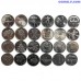 set of 24 coins latvia 1 lats 2001 2013 au unc