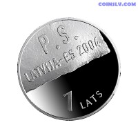 Latvia 1 Lats 2004 "Entry to EU"