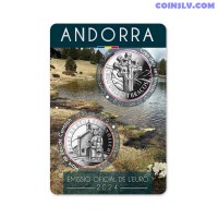 1.25 Euro (x2 coins) Andorra 2024 "Cross of Seven Arms + Our Lady of Canolich"