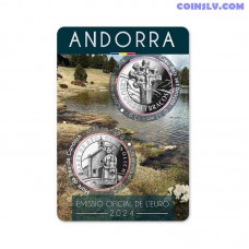 1.25 Euro (x2 coins) Andorra 2024 "Cross of Seven Arms + Our Lady of Canolich"