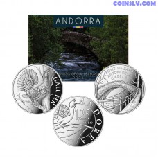 1.25 Euro (x2 coins) Andorra 2023 "San Antoni de la Grella Bridge and The Rooster"