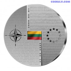 Литва 20 евро 2024 "Членство Литвы в НАТО и ЕС"