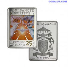 Vatican 25 Euro 2025 - Sede Vacante MMXXV (Proof, Coloured)