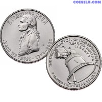 USA 25 Cents 2026 Declaration of Independence (UNC)