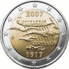 2 euro Finland 2007 "90th anniversary of the declaration of independence"