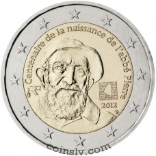 2 euro France 2012 "100th anniversary of the birth of the Abbé Pierre"