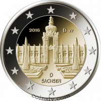 2 Euro Germany 2016 "Saxony "Zwinger Palace in Dresden"" (G)