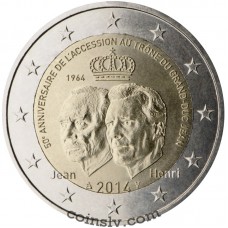 2 Euro Luxembourg 2014 "50th anniversary of the accession to the throne of the Grand-Duke Jean"