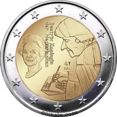 2 euro Netherlands 2011 "500th anniversary of ‘Laus Stultitiae’ by Desiderus Erasmus"