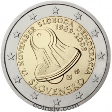 2 euro Slovakia 2009 "20th anniversary of 17 November 1989"
